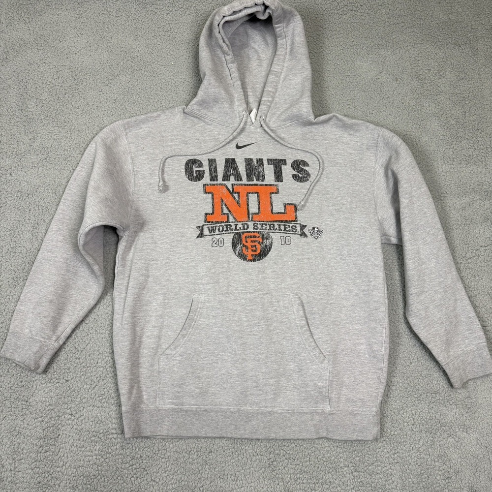 Nike San Francisco Giants 2010 NL World Series Hoodie Gray Mens Large